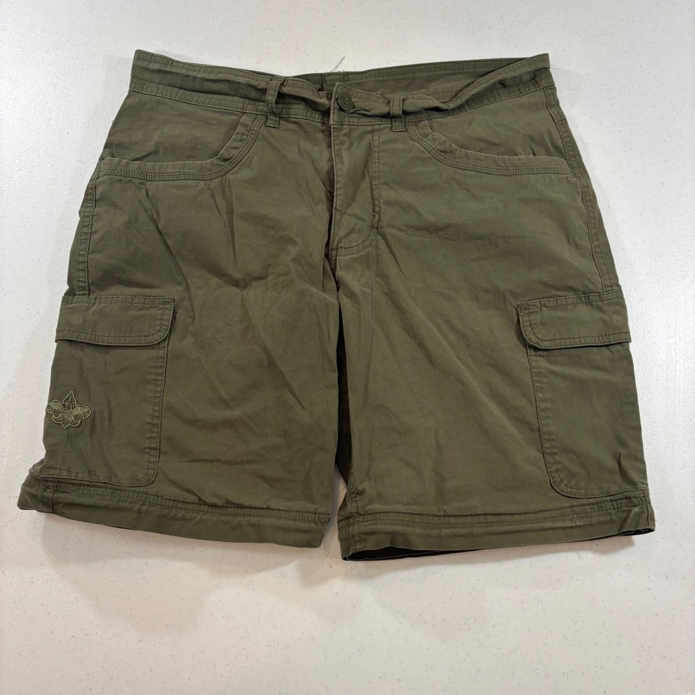 Boy Scouts of America Mens Switchback Cargo Shorts Olive Green Size 34 Zip Off